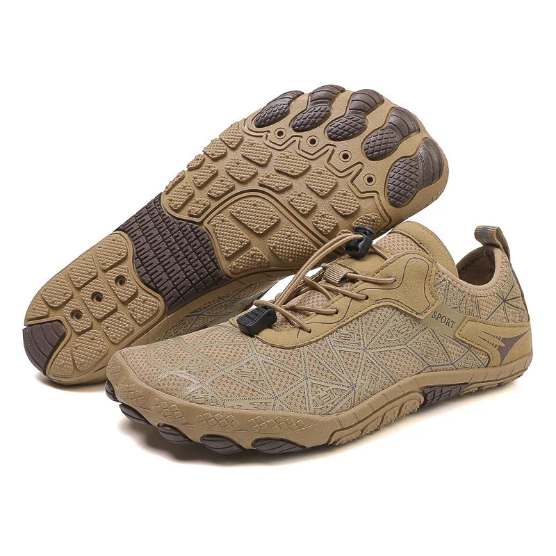 NOUVEAU RICHE Unisex Stylische Barfußschuhe Wasserdicht Für Strand Pool Khaki