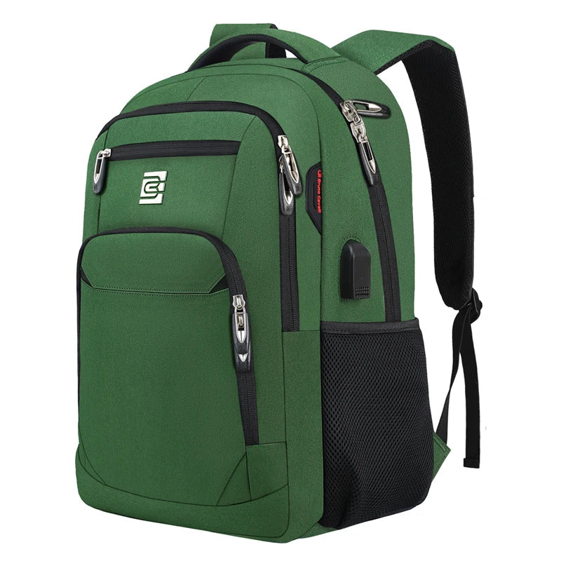 NOUVEAU RICHE Laptop Rucksack Schlank Mit USB Port Und Stil Praktisch Grun