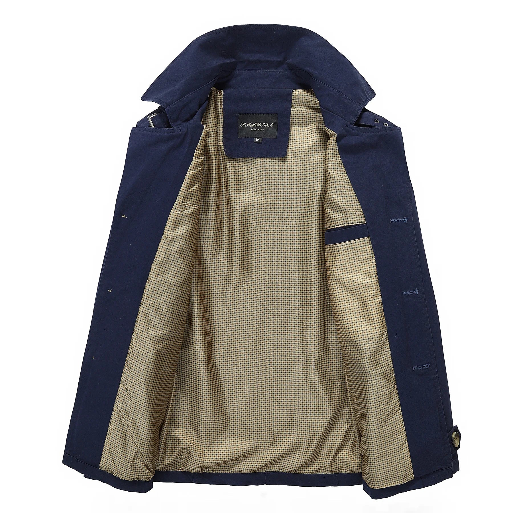 NOUVEAU RICHE Herren Stylischer Langer Herbst-Trenchcoat Für Offizielle