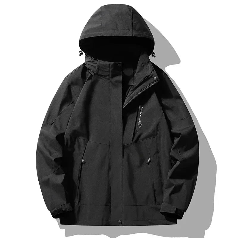 NOUVEAU RICHE Gorpcore Abenteuerjacke Winddicht Wasserdicht Schwarz 2