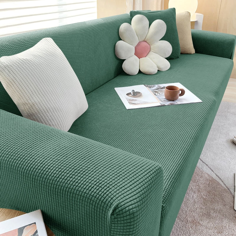 NOUVEAU RICHE Sofahusse Dehnbare Mikrofaser Grau Passform Schutz