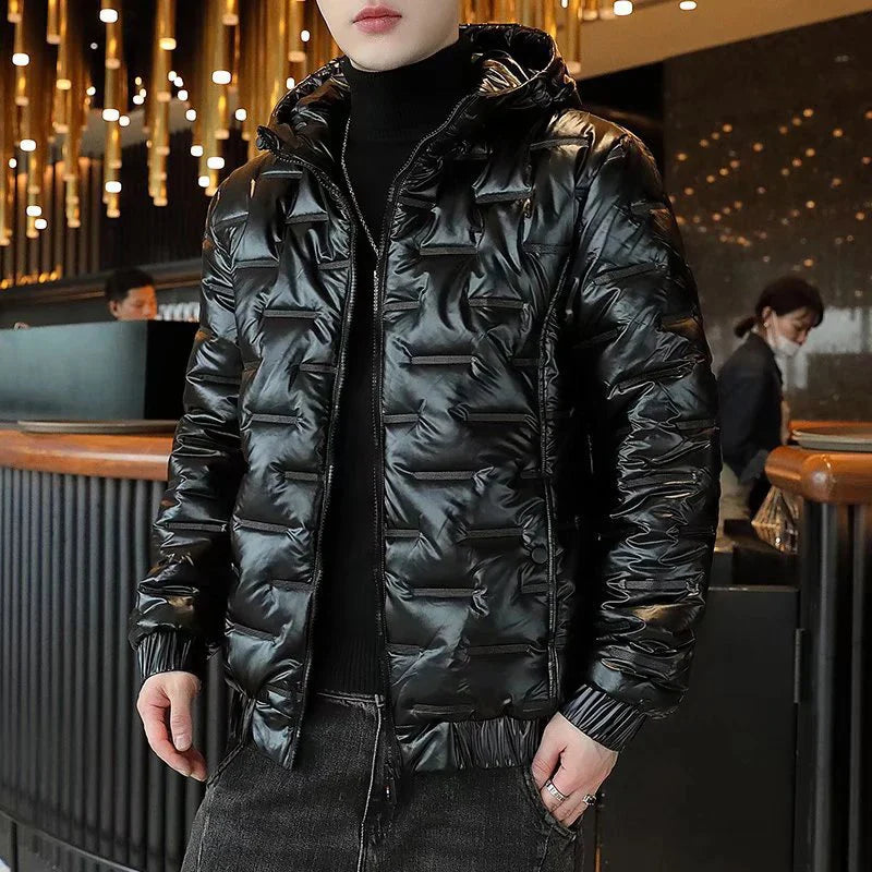 NOUVEAU RICHE Herren Skijacke Langarm Klares Design Für Kalte Tage