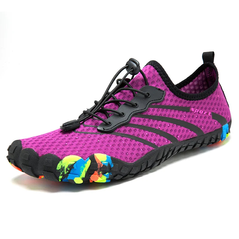 NOUVEAU RICHE Stilvoll Unisex Barfußschuhe Wasserdicht Rutschfeste Sohle Lila