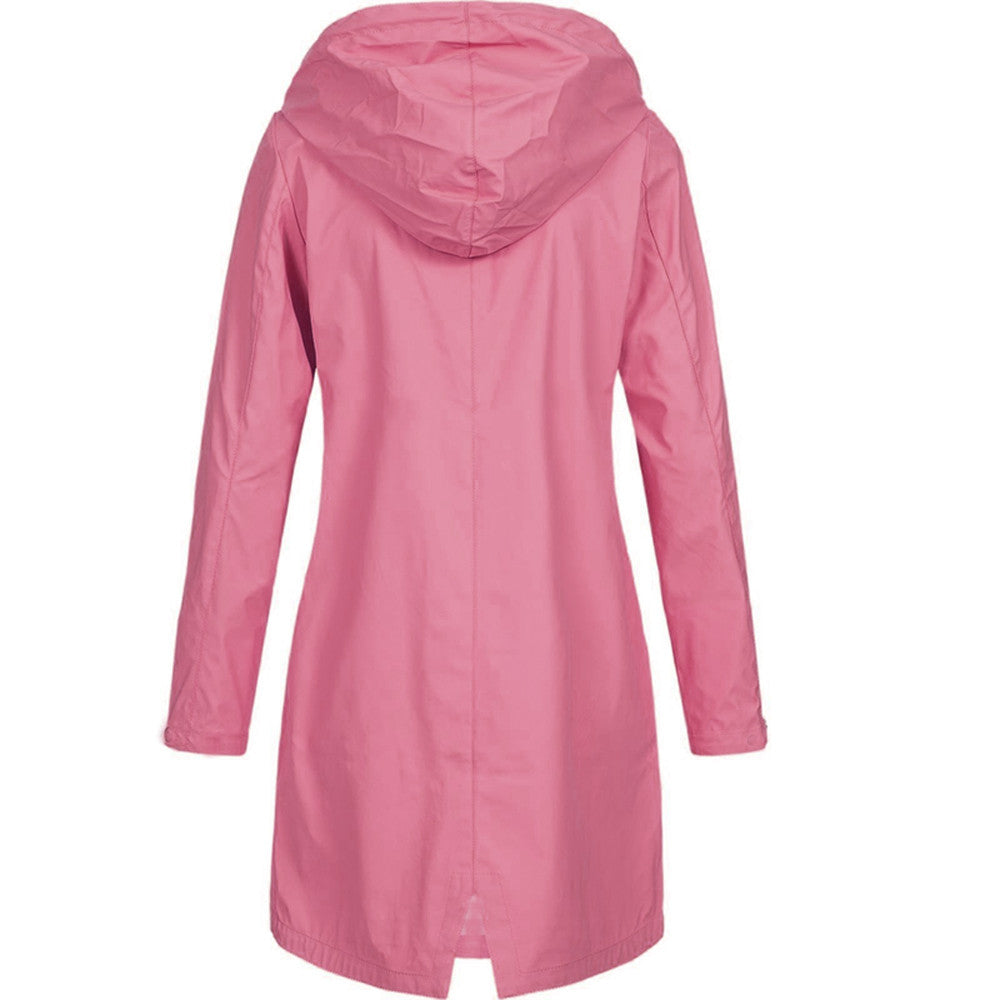 NOUVEAU RICHE Damen Stylische Regenjacke Für Damen Wasserdicht Schnitt