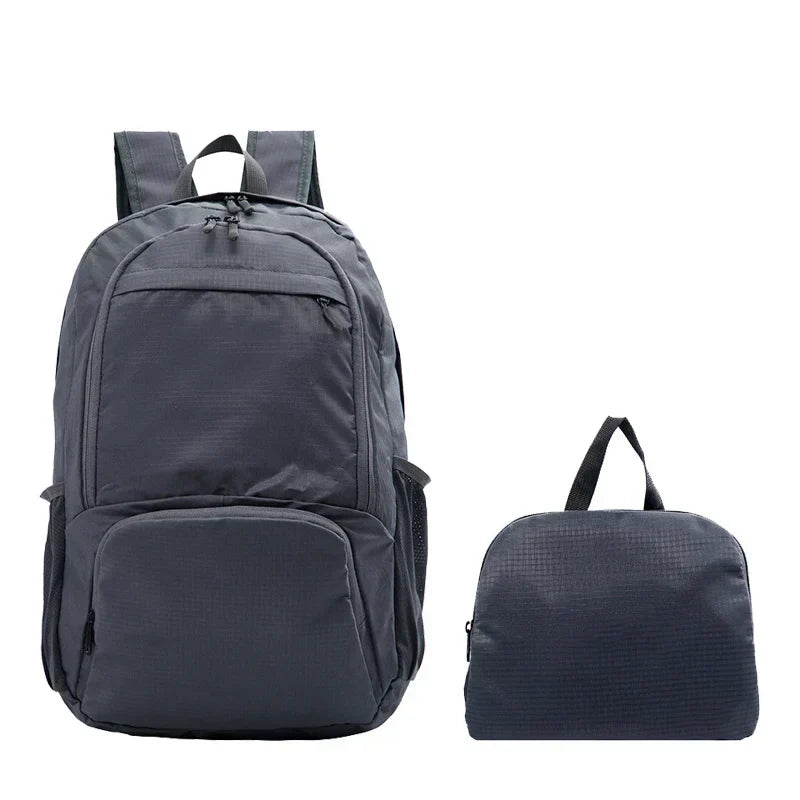 NOUVEAU RICHE Unisex Leichter Faltbarer Reise-Rucksack - Wasserdicht & Organisiert - Backpack Grau