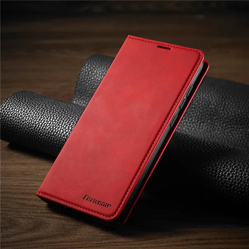 NOUVEAU RICHE Magnetische iPhone-Hülle – GripFold Rot