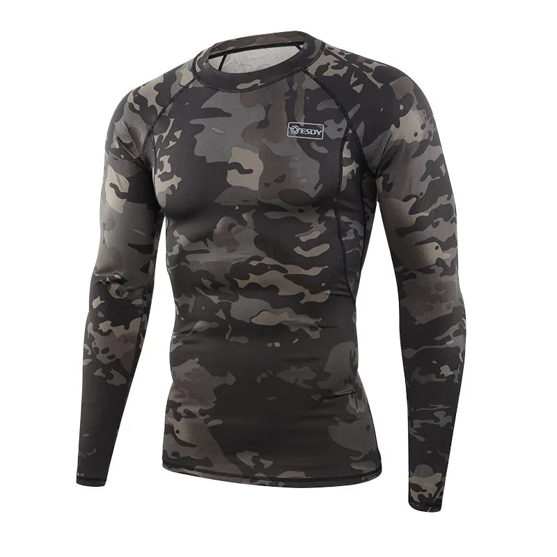NOUVEAU RICHE Herren Tarnmuster Thermounterwäsche Fleece-Set