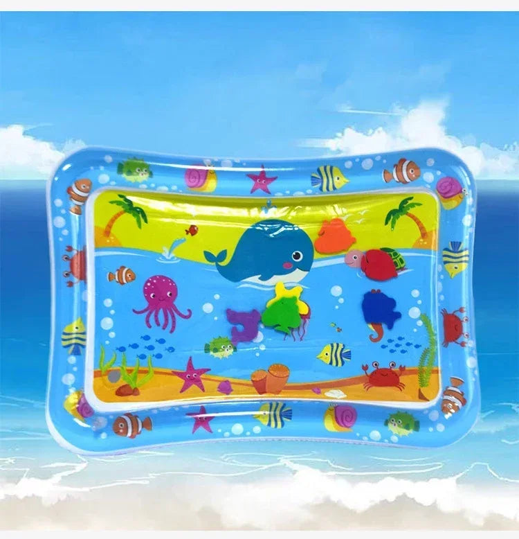 NOUVEAU RICHE Aufblasbare Baby-Bauchlage-Wassermatte - Sensorik-Spielmatte & Entwicklungs-Aktivitätsspielzeug für Babys 3