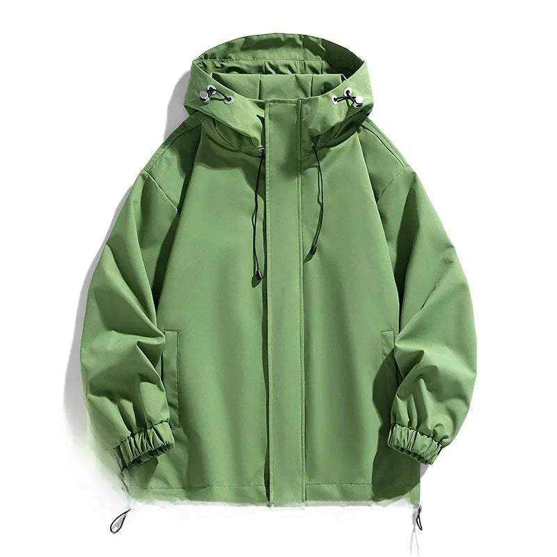 NOUVEAU RICHE Herren-Skijacke Mit Kapuze In Übergröße Moderner Schutz Grün