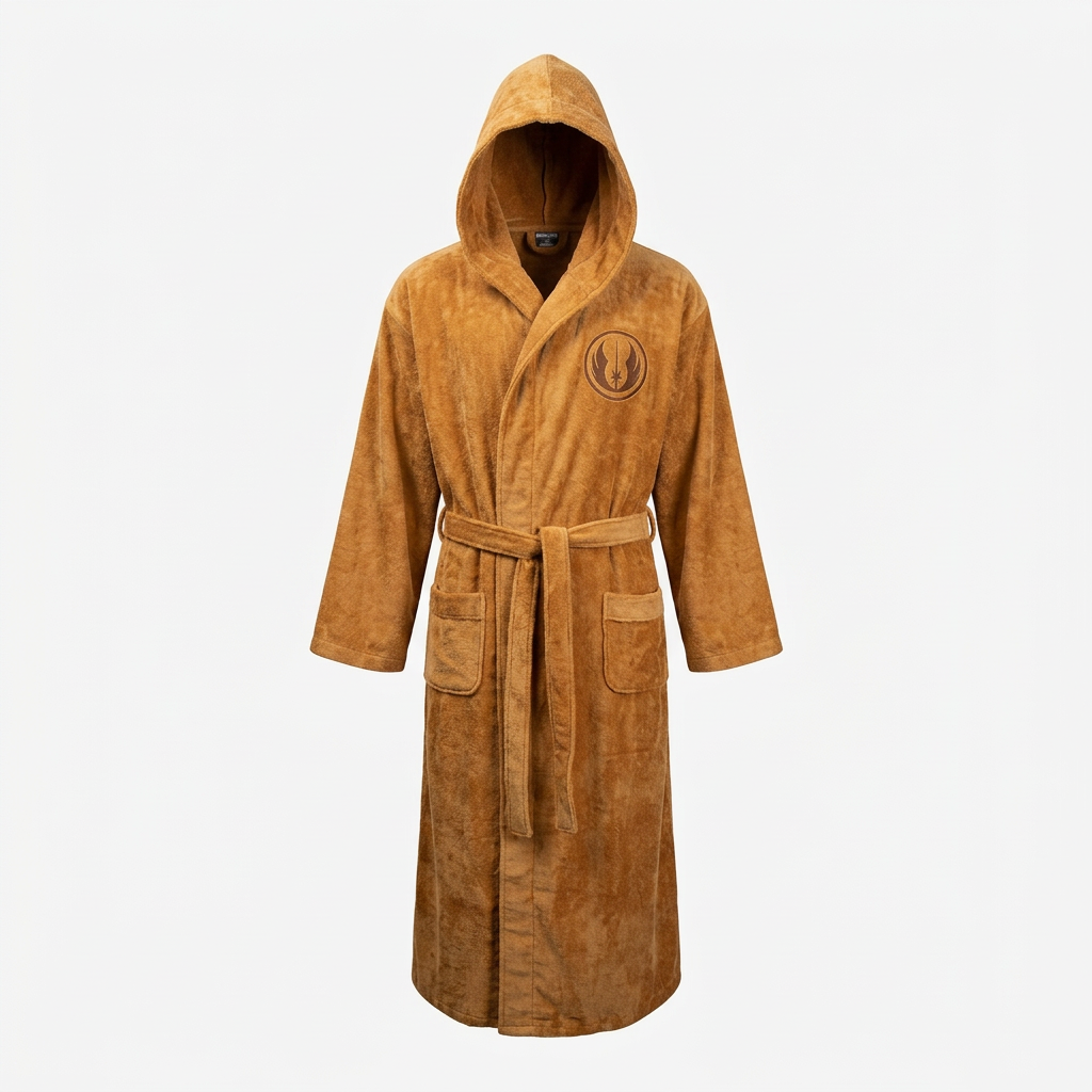 NOUVEAU RICHE Langer Flanell Bademantel Herren mit Kapuze – Warmer extralanger Morgenmantel mit Gürtel, Schwarz oder Braun – Hommes