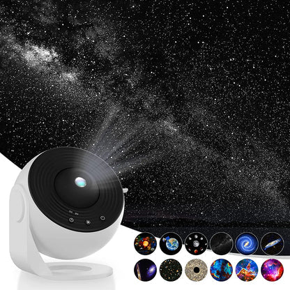 Galaktické noční světlo a projektor 13 v 1 – hvězdný projektor s planetami a galaxiemi, stmívatelná USB lampa s hvězdnou oblohou – Orion