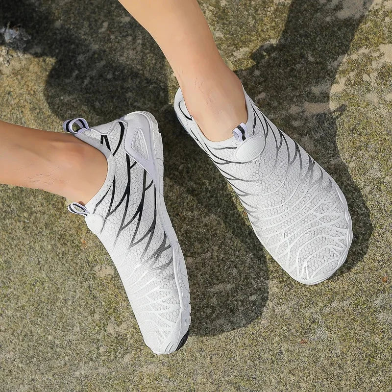 NOUVEAU RICHE Unisex Wasserdichte Barfußschuhe Rutschfest Laufgefühl Weiß