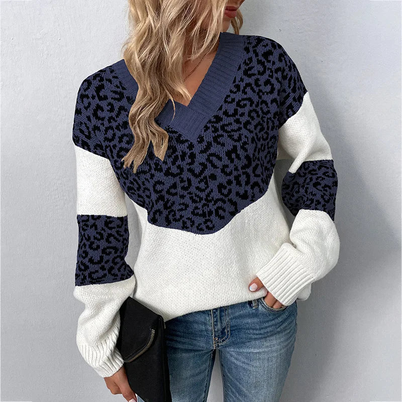 Solis | Damen Pullover | Langarm mit Kontrastabschnitten