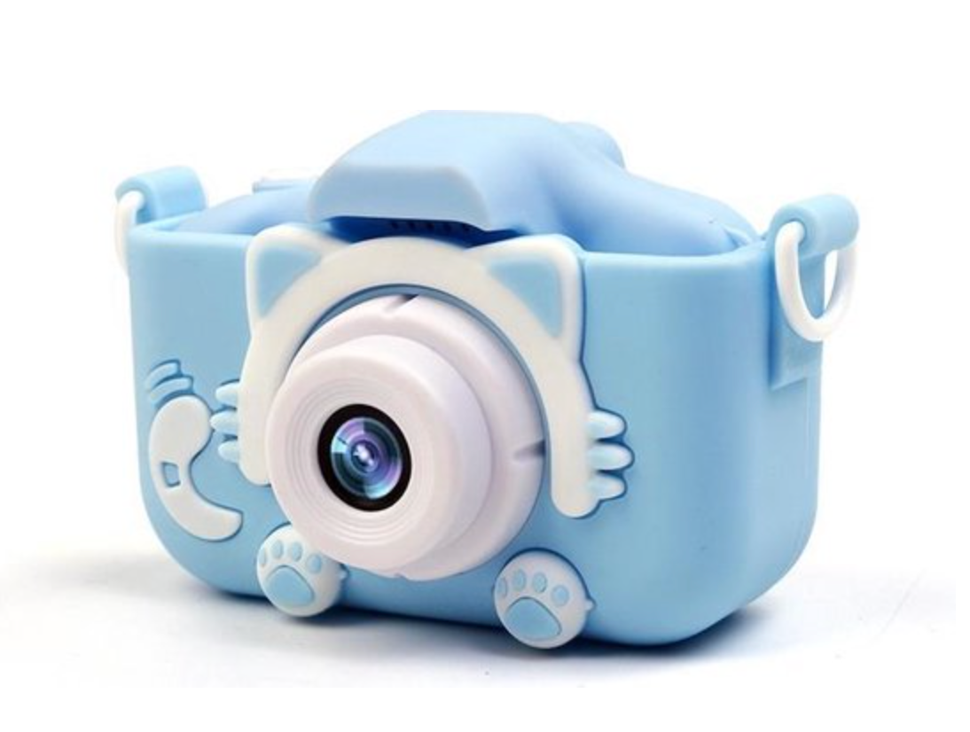 NOUVEAU RICHE ToyCam HD – Kinderkamera 1080p mit Foto & Video, stossfeste Hülle, inkl. 16-GB-Speicherkarte, Pink oder Blau