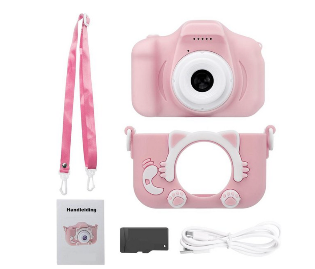 NOUVEAU RICHE ToyCam HD – Kinderkamera 1080p mit Foto & Video, stossfeste Hülle, inkl. 16-GB-Speicherkarte, Pink oder Blau