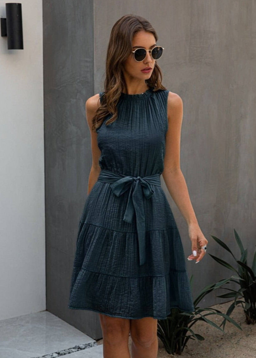 NOUVEAU RICHE Schickes Kurzes Boheme Kleid Fuer Partys Stilvoller Look L