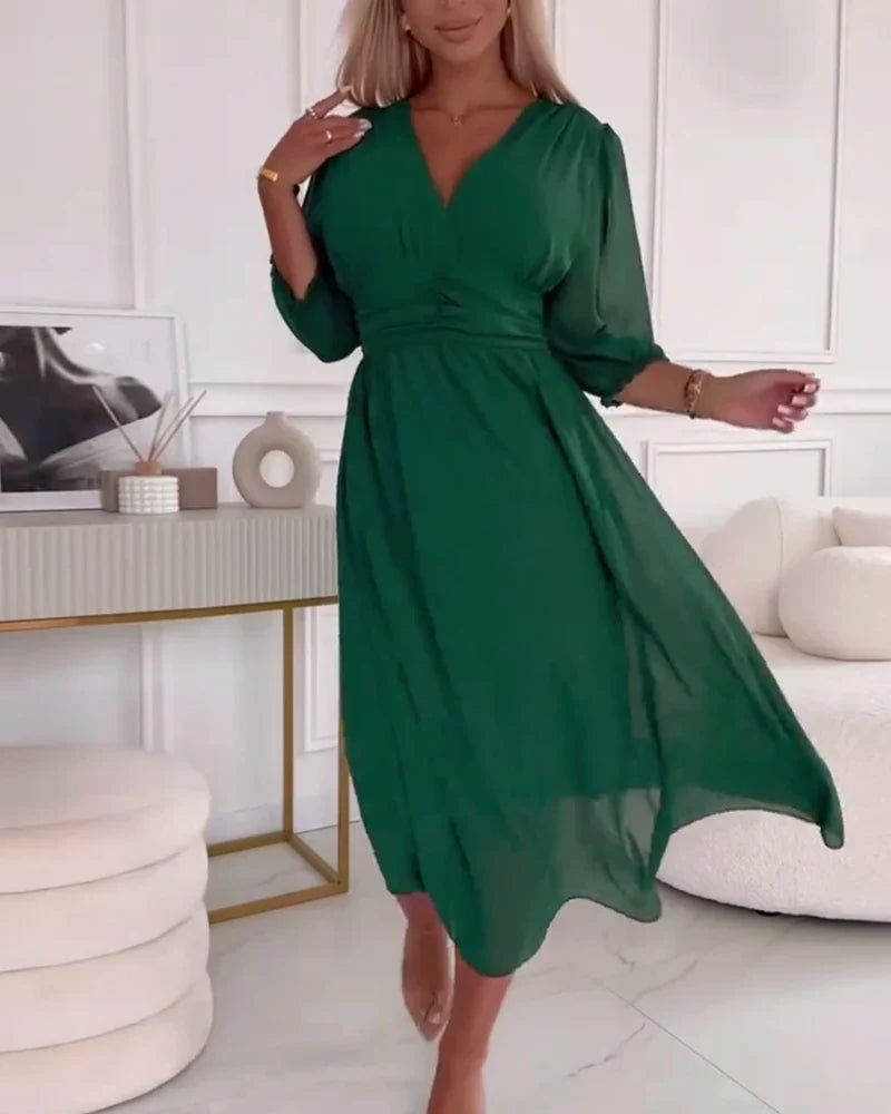NOUVEAU RICHE Damen Sommerkleid – Elegante Puffärmel & Schicker Stil
