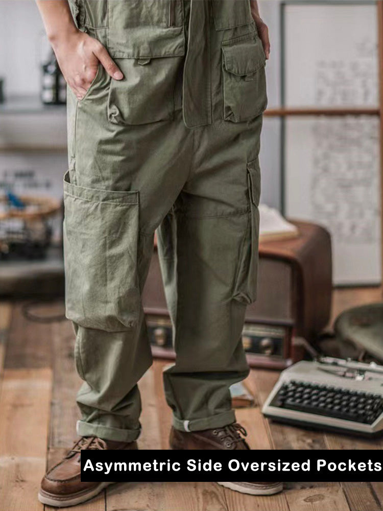NOUVEAU RICHE Schlampiger Overall Aus 100 Prozent Baumwolle Mit Übergroßen Taschen Und Strapazierfähigen Dreifachnähte Für Optimalen Komfort Und Vielseitigkeit