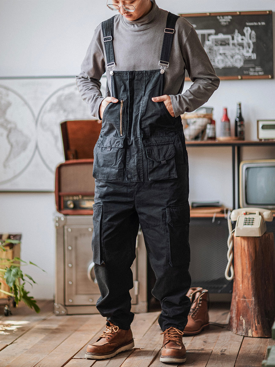 NOUVEAU RICHE Schlampiger Overall Aus 100 Prozent Baumwolle Mit Übergroßen Taschen Und Strapazierfähigen Dreifachnähte Für Optimalen Komfort Und Vielseitigkeit Schwarz