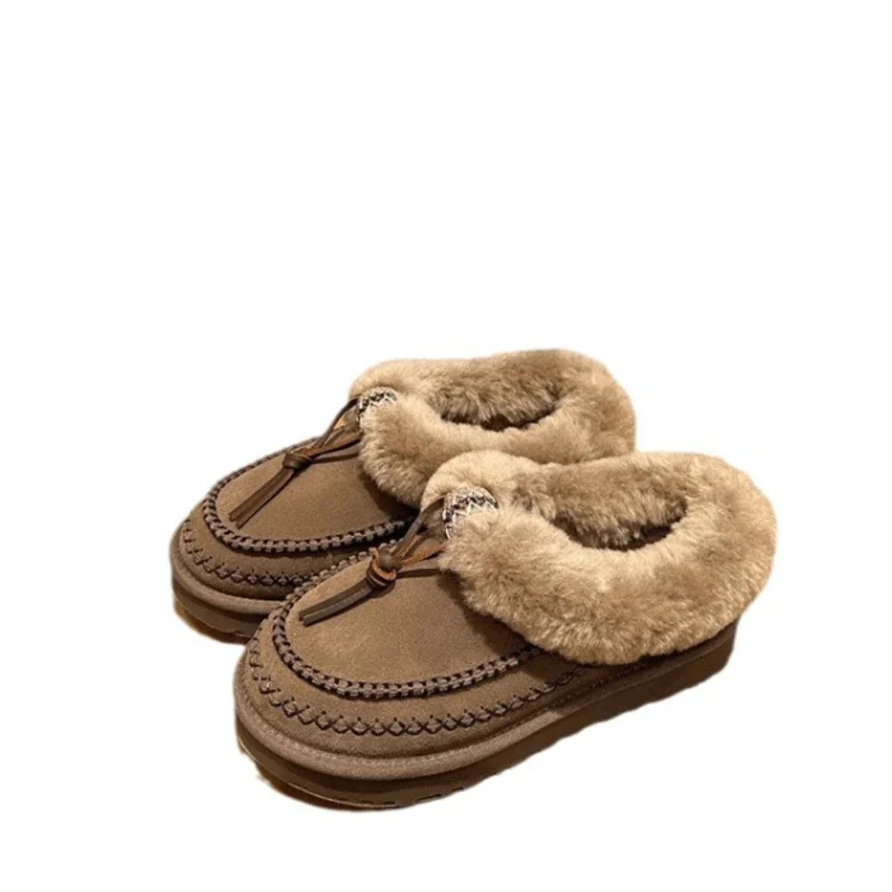 NOUVEAU RICHE Damen Schneestiefel Winter 2025 Plüschisolierung Weiche