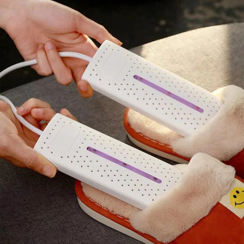 NOUVEAU RICHE Tragbarer Schuhtrockner mit UV-Licht – Elektrischer Stiefeltrockner bis 65 °C, Stecker oder USB, 12W, 3 Farben