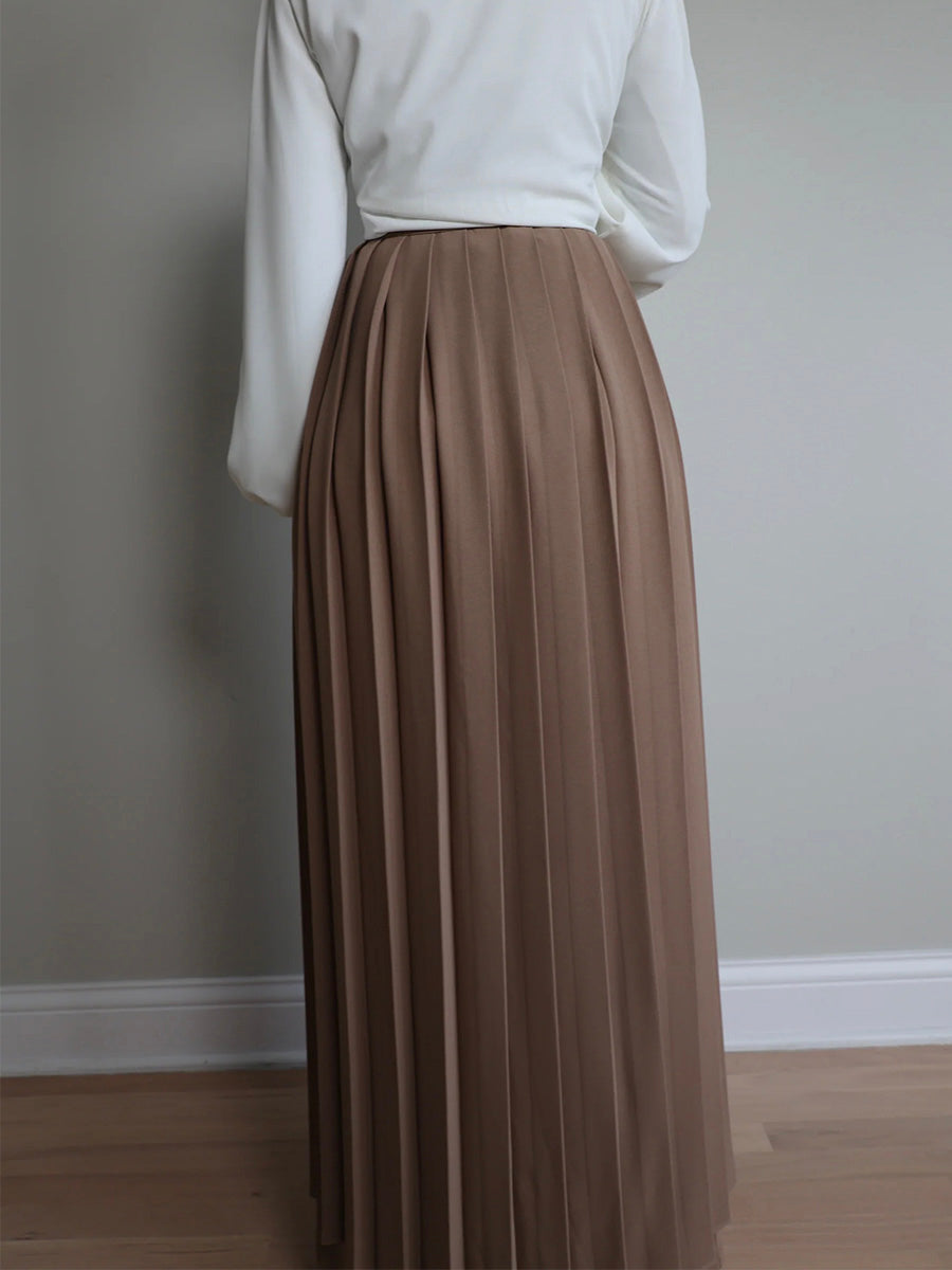 NOUVEAU RICHE Schönes Plissee Overrock Hosen Set Mit Weit Geschnittenen Hosen Und Reißverschluss Aus 100 Prozent Polyester Superweicher Stoff Für Elegante Anlässe