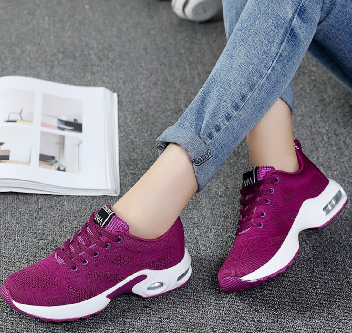 NOUVEAU RICHE Schuhe Bequeme Alltagsschuhe Mit Weichem Obermaterial Blau Lila