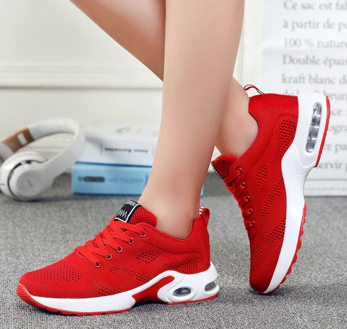 NOUVEAU RICHE Schuhe Bequeme Alltagsschuhe Mit Weichem Obermaterial Blau Rot