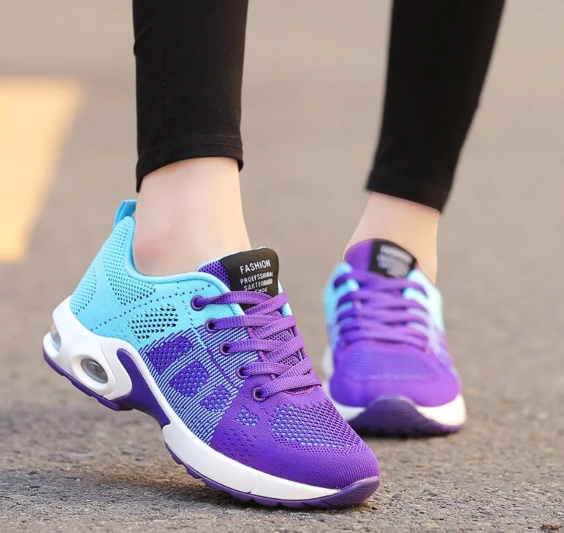 NOUVEAU RICHE Schuhe Bequeme Alltagsschuhe Mit Weichem Obermaterial Blau Türkis-Lila