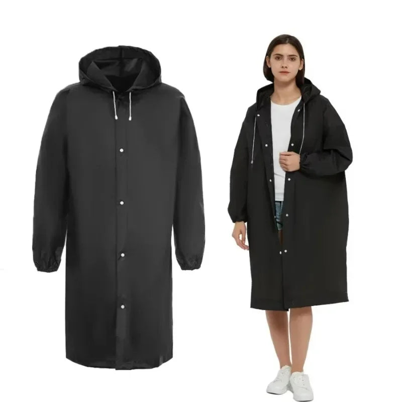 NOUVEAU RICHE Schwarzer Regenmantel EVA-Regenmäntel Für Erwachsene
