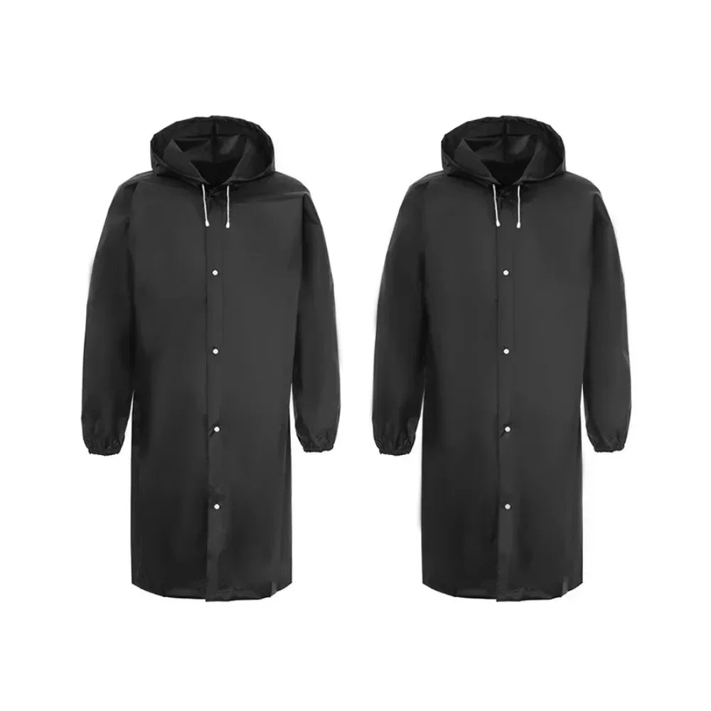 NOUVEAU RICHE Schwarzer Regenmantel EVA-Regenmäntel Für Erwachsene 2 Stück Höhe 160-180 cm