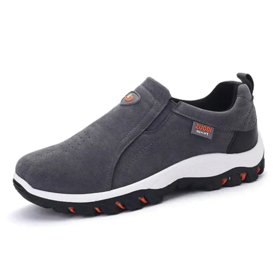 NOUVEAU RICHE Wanderschuhe Outdoor Komfort Leder Blau Größe 42 Robust Grau