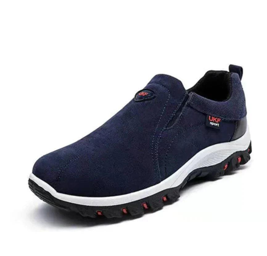 NOUVEAU RICHE Wanderschuhe Outdoor Komfort Leder Blau Größe 42 Robust Blau