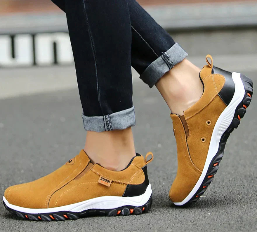 NOUVEAU RICHE Wanderschuhe Outdoor Komfort Leder Blau Größe 42 Robust