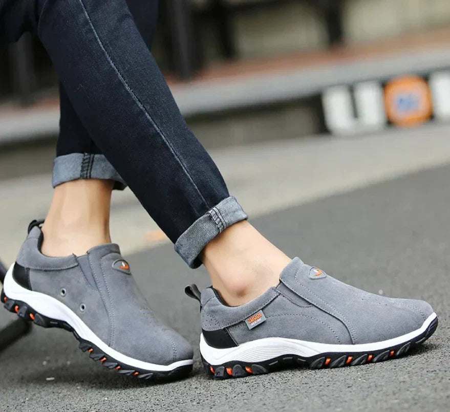 NOUVEAU RICHE Wanderschuhe Outdoor Komfort Leder Blau Größe 42 Robust