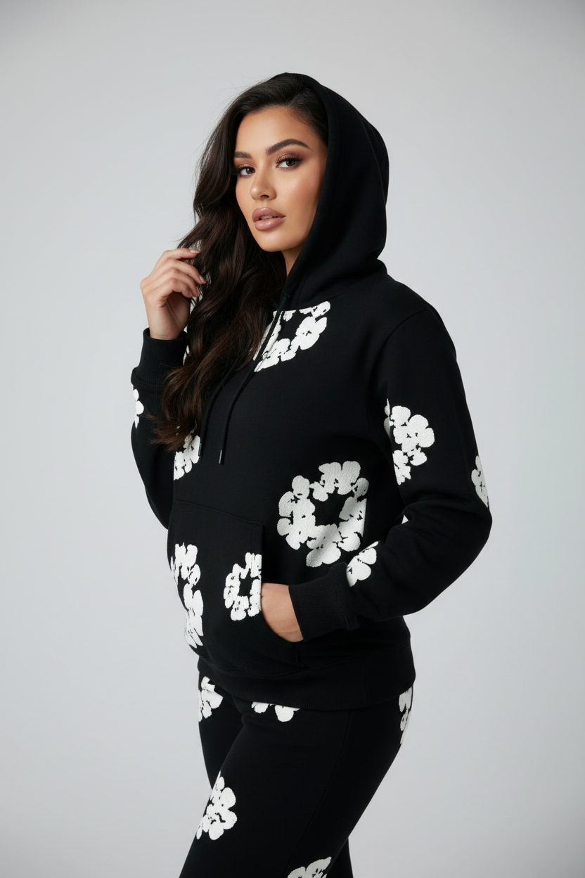 ModaDenim - Unisex Viral Floral Tracksuit mit ikonischen Drucken