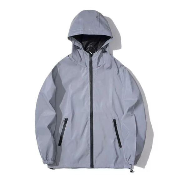 NOUVEAU RICHE Herren Regenjacke – Wasserdichte Jacke mit Kapuze und Reflektierendem Design