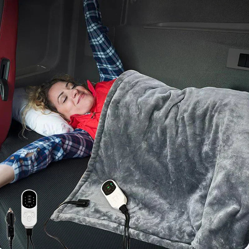 NOUVEAU RICHE Elektrische Decke Für Auto Mit Timer Und 9 Wärmelevel