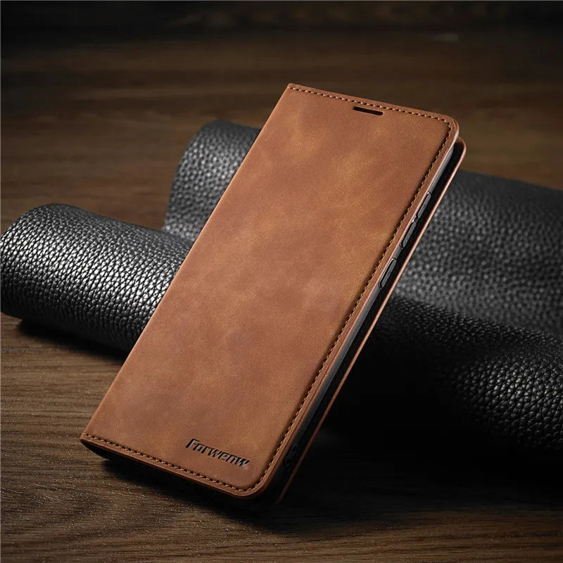 NOUVEAU RICHE Magnetische iPhone-Hülle – GripFold Braun