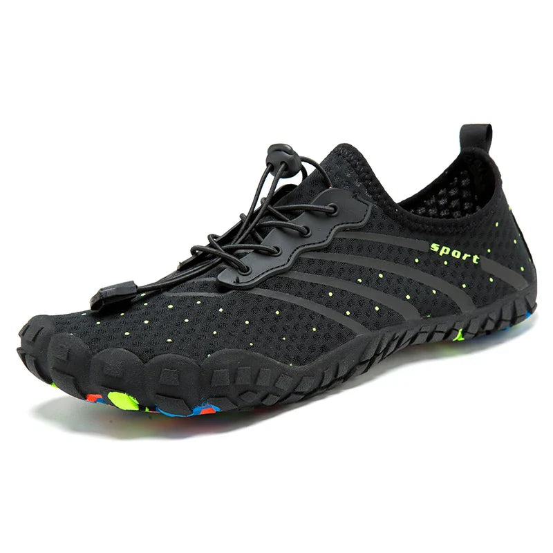 NOUVEAU RICHE Stilvoll Unisex Barfußschuhe Wasserdicht Rutschfeste Sohle Schwarz