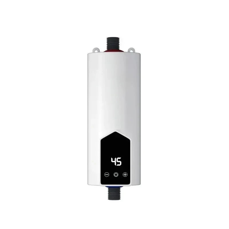 NOUVEAU RICHE Elektrischer Durchlauferhitzer 220V (3000W–5500W) – Tragbarer Warmwasserbereiter ohne Tank für Dusche & Küchenarmatur mit digitalem LED-Display Kein Zubehör