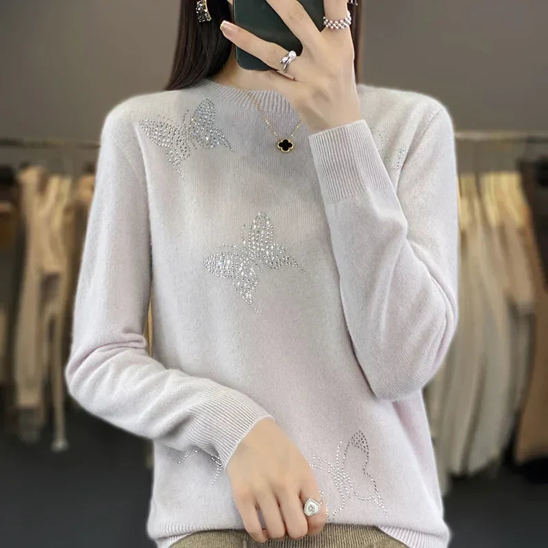 Pamelo | Damen Pullover | Schmetterlings-Verzierungsdetail