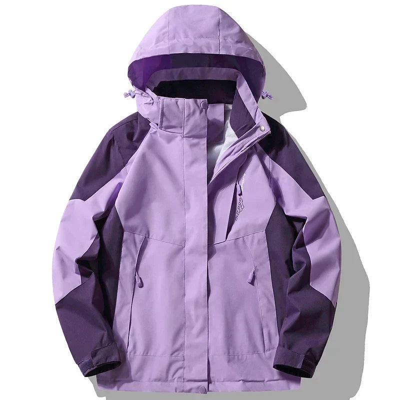 NOUVEAU RICHE Gorpcore Abenteuerjacke Winddicht Wasserdicht Helllila