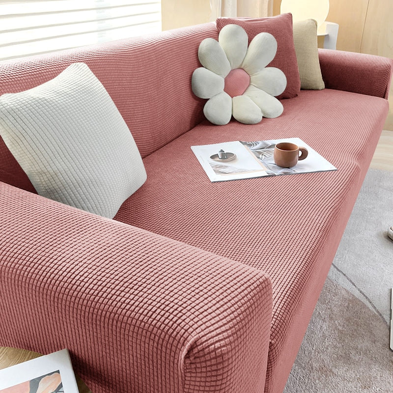 NOUVEAU RICHE Sofahusse Dehnbare Mikrofaser Grau Passform Schutz