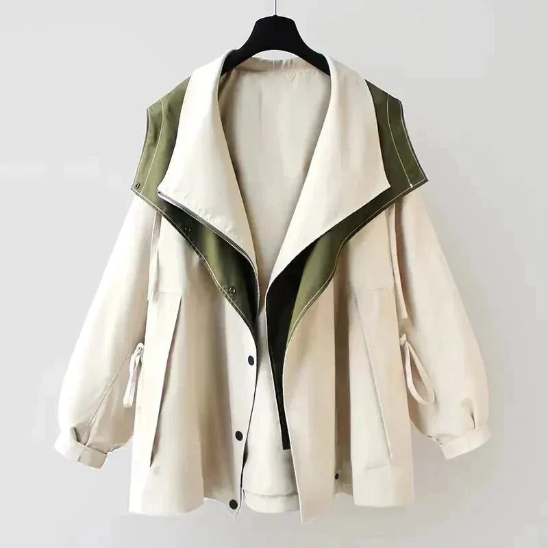 NOUVEAU RICHE Damenjacke Wasserabweisendes Material Passform Outdoor - Winterjacke - Wintermäntel Damen Weiß