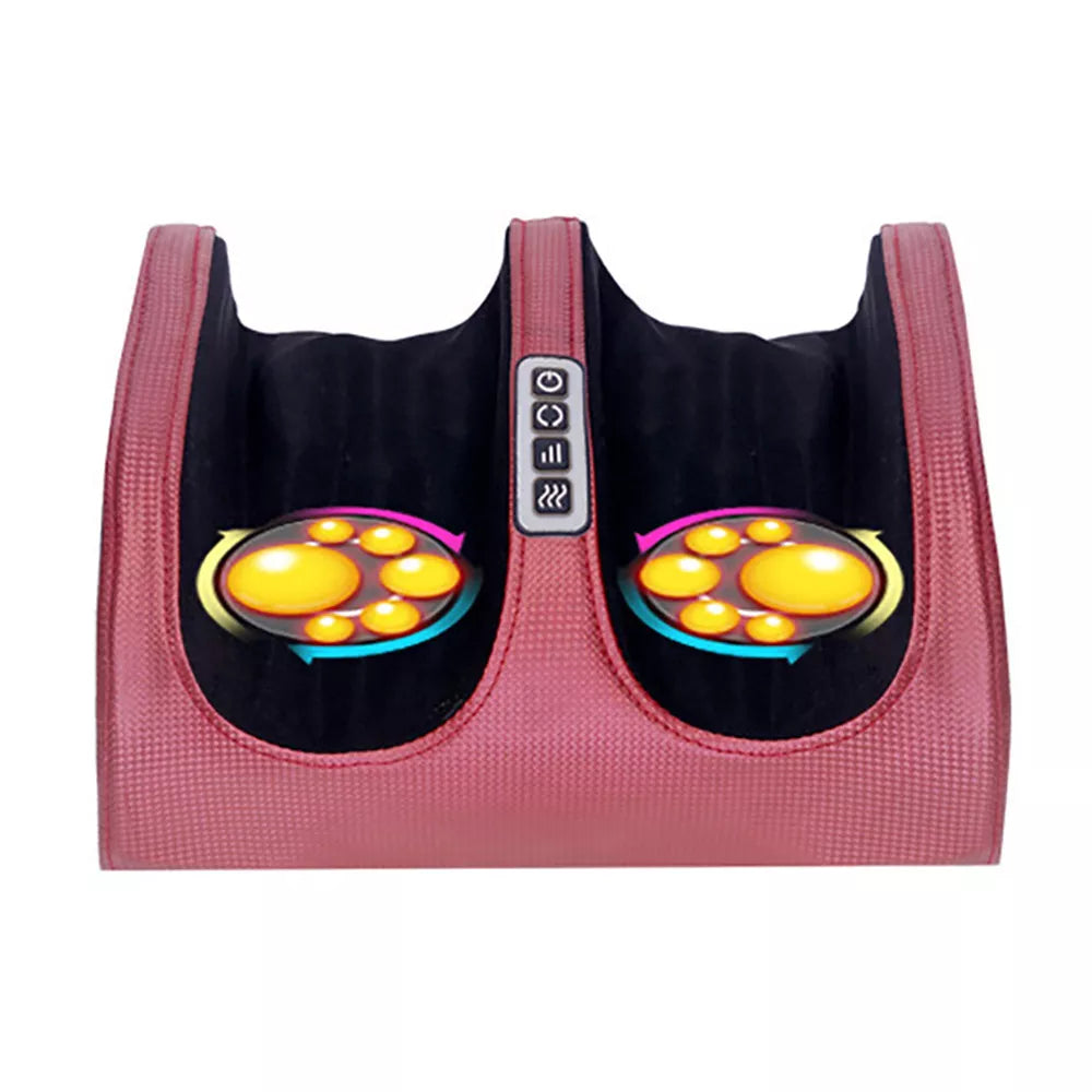 NOUVEAU RICHE Fussmassagegerät Shiatsu mit Wärmefunktion – 12 Massagebälle, 3 Stufen, Auto-Abschaltung – Fussmassage für Zuhause Rot