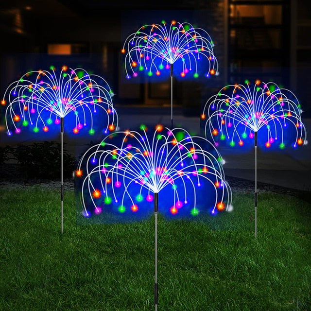 NOUVEAU RICHE Solar-LED-Stimmungsbeleuchtung für Gartenwege und Außendekorationen Mehrfarbig