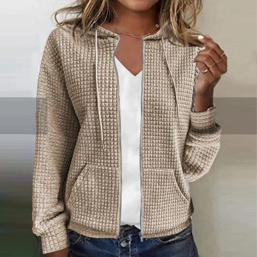 NOUVEAU RICHE Damen Jacke – Schicke Wasserabweisende Außenschicht für Vielseitigen Einsatz Khaki