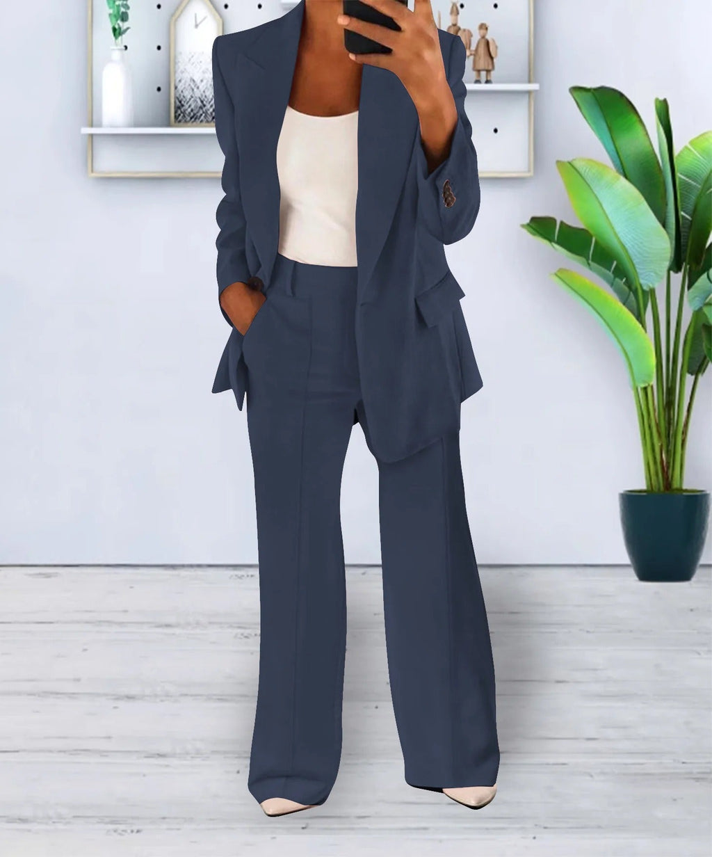 NOUVEAU RICHE Set Anzug Damen Spitzenmaterial Jacke Hose Größe S M L XL