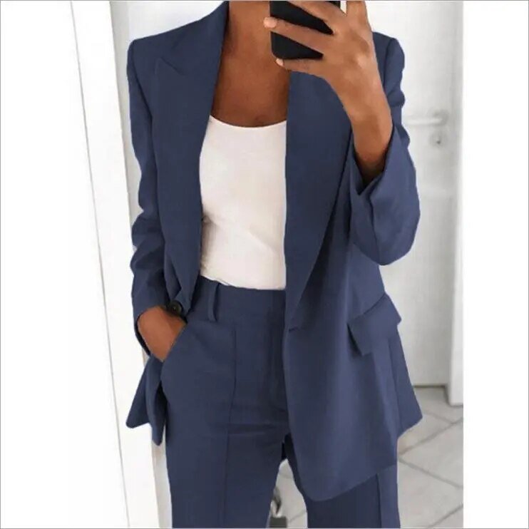 NOUVEAU RICHE Set Anzug Damen Spitzenmaterial Jacke Hose Größe S M L XL